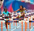 María Fernanda Murillo (centro), campeona centroamericana de los 100 metros vallas, sigue ampliando sus horizontes en el atletismo colombiano. FOTO: CORTESÍA JUEGOS CENTROAMERICANOS SANTO DOMINGO