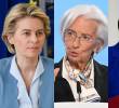 Las mujeres que lideran el listado, de izq. a der.: Ursula von der Leyen, presidenta de la Comisión Europea; Christine Lagarde, presidenta del Banco Central Europeo y Sanae Takaichi, primer ministra de Japón. Foto: Getty, AP y AFP