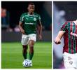 Jhon Arias (izquierda, Palmeiras) y Julián Millán (derecha, Fluminense) son dos de los tres colombianos más Kevin Serna (Fluminense) que disputarán la serie. FOTOS: <b>Getty</b>