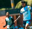 El antioqueño Richard Ríos, de 25 años, tuvo el miércoles su primer entrenamiento en el “campamento” de Colombia en Guarne. Foto: tomada del x de @AtleticoNacional