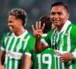 Alfredo Morelos marcó doblete en la victoria verdolaga. FOTO MANUEL SALDARRIAGA