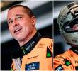 Brad Pitt vestido con el traje “papaya” de McLaren antes de subirse al monoplaza de Lando Norris. FOTOS: Tomada de Instagram @f1