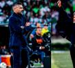 El entrenador Javier Gandolfi lleva más de 9 meses al frente de Atlético Nacional. Leonel Álvarez empezó a dirigir a Bucaramanga hace poco tiempo. FOTOS: EL COLOMBIANO