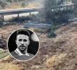 El vehículo en el que viajaba Diogo Jota quedó completamente destruido a un lado de la vía. FOTOS: Captura de video y tomada de X @LFC