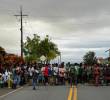 Vía bloqueada por la minga indígena entre Dabeiba y Mutatá, Antioquia. FOTO: AUTOPISTAS DE URABÁ