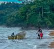 En la playa El Valle, el lugar en el que los tres antioqueños fueron arrastrados por el oleaje, no había presencia de guardacostas. FOTO: Cristina Rodríguez