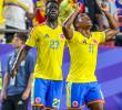 El jugador figura del Palmeiras de Brasil anotó el primer tanto del partido a favor de Colombia. 1-0 le gana la tricolor a Ghana en Kansas. FOTO: Juan Antonio Sánchez