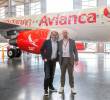 Adrian Neuhauser, CEO de Avianca (izq.), y Frederico Pedreira, CEO adjunto (der.), encabezan la estrategia de la compañía. FOTO ESNEYDER GUTIÉRREZ