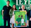 En la imagen aparecen Helio Neto, Carolina Ardila, Antonio José Ardila y el presidente de Chapecoense. FOTO MANUEL SALDARRIAGA
