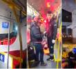 Momentos en medio de la emergencia en un bus de TrasnMilenio impactado por una maquinaria de las obras del metro de Bogotá. FOTOS: Captura de video
