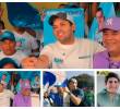 El apoyo de “Santa” (vestido con prendas moradas) a la campaña de Gómez (camiseta blanca), sumado a los cuestionamientos que rodean a su dupla Wadith Manzur (abajo, con camisa verde) y a viejos escándalos regionales, vuelve a poner bajo la lupa las alianzas y financiamiento en la contienda electoral. FOTO: REDES SOCIALES