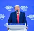 El presidente de Estados Unidos, Donald Trump, pronuncia un discurso en la Reunión Anual del Foro Económico Mundial, en Davos, Suiza, el 21 de enero de 2026. FOTO: <i>Xinhua/Lian Yi</i>