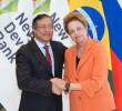 Gustavo Petro, presidente de Colombia; y Dilma Rousseff, presidenta del Nuevo Banco de Desarrollo de los Brics. FOTO: Presidencia.
