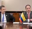 El canciller Omar Bula y el presidente José Manuel Restrepo en un encuentro diplomático este lunes, antes del inicio de la Asamblea General. Foto: Cortesía.