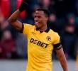 El atacante colombiano Jhon Arias a marcó dos goles en 26 partidos con el Wolverhampton de Inglaterra. Foto: AFP