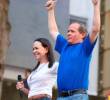 Juan Pablo Guanipa junto a María Corina Machado. FOTO: AFP