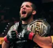 Islam Makhachev defendió el título en el peso wélter. FOTO: <b>Captura de vídeo</b>