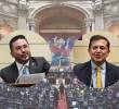 Se “ajusta” la competencia: Jorge Eliécer Laverde y Andrés Castro toman fuerza para llegar a la Contraloría. FOTOS: Colprensa y Senado