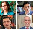 Arriba, a la izquierda: Carolina Corcho; a la derecha, Luis Carlos Reyes. Abajo, a la izquierda: Carlos Caicedo; a la derecha, Alfredo Saade. FOTO: EL COLOMBIANO/COLPRENSA/PRESIDENCIA