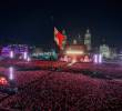 Así lució el Zócalo de México este domingo con el concierto multitudinario de Shakira. FOTO Getty