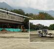 Aspectos del frente de obras donde se desarrolla la pista de Bello. FOTO: Cortesía