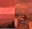 El cielo de Caracas se tornó rojizo durante el atardecer del 30 de junio, un fenómeno natural que generó especulación en redes sociales en medio de la emergencia por los terremotos en Venezuela. FOTO: Alerta Mundial, válvula política vía X.