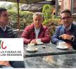 Juan Guillermo Zuluaga, Juan Carlos Cárdenas y Aníbal Gaviria confirmaron que la coalición seguirá adelante sin Héctor Olimpo Espinosa. FOTO: Captura de video