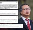 En un día, el presidente Petro publicó más de una decena de trinos hablando de diferentes temas. Varios eran fake news. FOTO: COLPRENSA Y CAPTURAS DE PANTALLA.