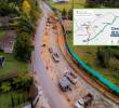 Tramo vial que se está construyendo en el Oriente antioqueño. FOTO: Cortesía