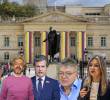 Aníbal Gaviria, Juan Daniel Oviedo, Juan Manuel Galán, Mauricio Cárdenas, Vicky Dávila y David Luna, frente a la Casa de Nariño, en un escenario marcado por alianzas y movimientos presidenciales. FOTOS: COLPRENSA Y CORTESÍA