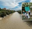 Jornada de limpieza de las riberas del río Medellín. FOTO: Cortesía