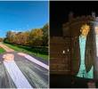 Estas son algunas de las imágenes de Epstein y Trump que fueron proyectadas en el castillo de Windsor en Londres. FOTOS: Tomadas de X @MissAlly_01 y @DJJudd