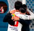 Jonathan y Agustín dos Santos en un abrazo para el recuerdo. FOTO: <b>Instagram dossantoss10_</b>