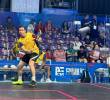 Miguel Rodríguez, en la ronda 16 de squash en los Juegos Mundiales. Foto: Cortesía de @DeportColombia.