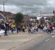 Asistentes al desfile del 20 de julio en Bogotá burlaron esquema de seguridad. Foto: Captura video redes sociales