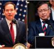 El secretario de Estado de EE. UU., Marco Rubio, y el presidente colombiano Gustavo Petro. FOTO: Tomada de X @SecRubio y Colprensa