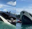 El incidente ocurrió en una de las zonas más transitadas por embarcaciones de Miami. Fotos: Guardia Costera