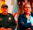 coronel Carlos Alberto Feria y Marelbys Meza, exniñera de Laura Sarabia. Foto: captura de video y cortesía Semana.