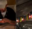 Bad Bunny en elcielo y uno de sus momentos culinarios. Al lado en un espacio que
