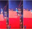 Secuencia del momento del accidente de la trapecista durante su presentación en el Circo Hermanos Gasca de Cali. FOTOS: Capturas de video