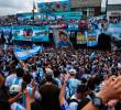 Los aficionados de la Selección Argentina se mostraron alegres en las calles de Buenos Aires viendo el encuentro. Foto: Getty
