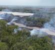 El incendio forestal ha consumido un área que es declarada Reserva de la Biosfera por la Unesco. Foto: Gobernación de Magdalena