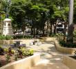 Aspecto del parque principal de Copacabana, renovado recientemente. FOTO: Cortesía Alcaldía de Copacabana