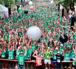 El Grandeza Run Fest fue un río de camisas verdes. FOTOS MANUEL SALDARRIAGA