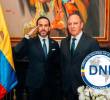 El general en retiro Jorge Andrés Zuluaga López, nuevo director de la DNI, junto al presidente Abelardo de la Espriella. Foto: Presidencia.