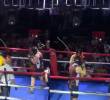 El gobernador de Caquetá (amarillo) y el alcalde de Florencia (vino tinto) se citaron en un ring de boxeo como si fuera una velada de influencers. Fotos: Captura video X @LilCaquetensis