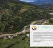 Adelante, el panfleto que sería publicado por las disidencias de las Farc. Atrás, paraje del Norte de Antioquia. FOTO: Manuel Saldarriaga y cortesía Denuncias Antioquia