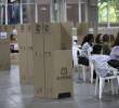 Las urnas vacías, con poca afluencia de personas que fueron a votar. FOTO: CAMILO SUAREZ