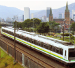 Metro de Medellín celebró la llegada de los primeros trenes del Metro de Bogotá. FOTO: 2001- JAIME PÉREZ MÚNEVAR