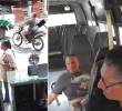 Un motociclista chocó contra un bus y quedó dentro del vehículo en Buga, Valle del Cauca. FOTOS: Capturas de video